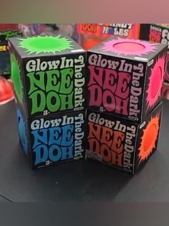Schylling Other - Glow In The Dark NeeDoh Stress Balls - Assorted Neon Colors choose 1 🩵🧡💖💚